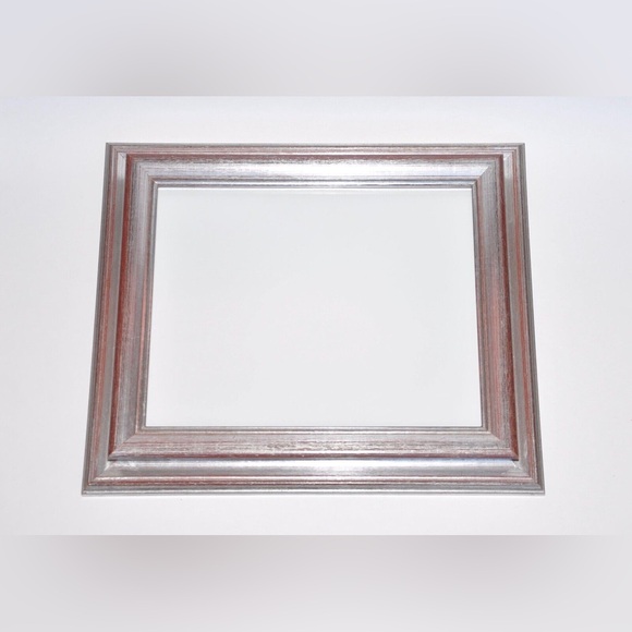 Arquati Brev Vintage Silver / Burgundy Wood Picture Frame 13.5 in x 11.5 in - Picture 1 of 4